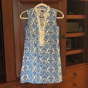 Mud Pie Blue Patterned Shift Dress